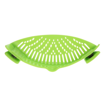 Silicone Kitchen Strainer Clip Pan Drain Rack Bowl Funnel Rice Pasta Vegetable Washing Colander Draining Excess Liquid Univers